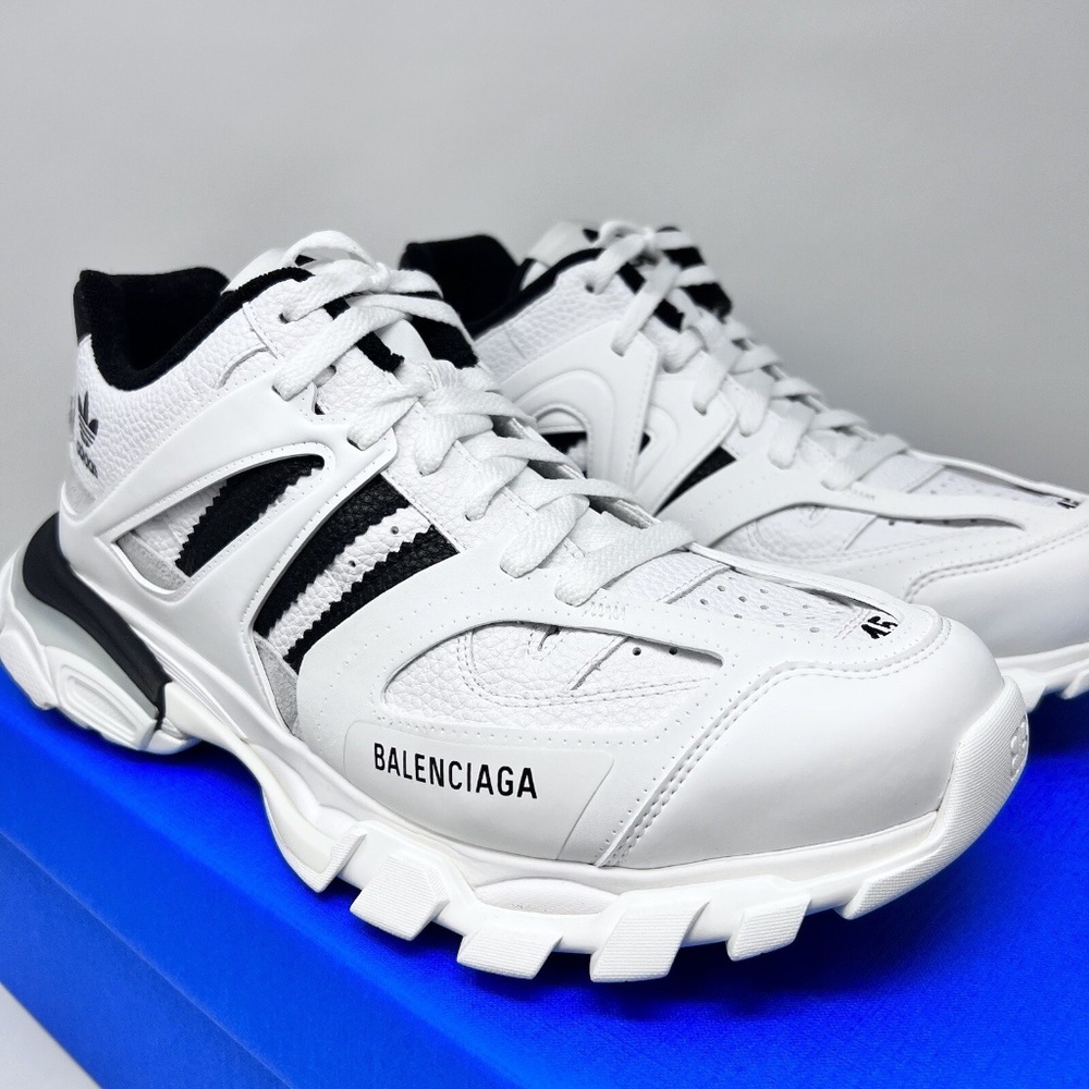 Balenciaga x Adidas Track Forum Sneakers Size 45 EU White Black - Picture 2 of 9